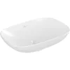 Image de Villeroy & Boch Loop & Friends vasque à poser rectangulaire 56 x 38 cm en céramique mate, moderne, sans trou, pour comptoir, salle de bain