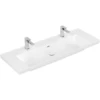 Image de V&B Subway 3.0 Meuble-lavabo 130x47cm, chêne, m 2 tiroirs/avec trop-plein, blanc mat C+