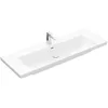 Image de Villeroy & Boch Subway 3.0 Cabinet lavabo, 1300 x 470 mm, 1 Trou pour Robinet, avec trop-Plein, Non enterré, 4A70D5, Coloris: Céramique Blanche Plus