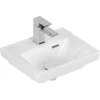 Image de V&B Lavabo Subway 3.0 37x30,5 cm, angle, avec trop-plein, blanc C-plus