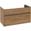 Image de V&B Meuble sous lavabo Collaro 95,4x54,6x44,4cm, vasque centrée, chêne Kansas