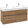 Image de V&B Meuble sous-lavabo Collaro 115,4x54,6x44,4cm, vasque centrale, chêne Kansas