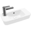 Image de V&B O.NOVO Compact Lavabo à main 50x25cm, sortie L traversante, R avant, blanc, AB C