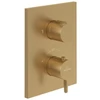 Image de V&B Kit de montage prêt Conum UP-Thermostat avec régulateur de débit 2 voies, blanc, doré