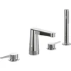 Image de V&B Robinet de bord de baignoire à quatre trous Conum avec douchette, chrome