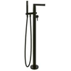 Image de V&B Mitigeur de baignoire Conum sur pied, noir mat