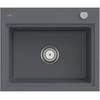 Image de V&B Évier affleurant Subway Style 60 S Flat droite, avec garniture vidage, commande manuelle, graphite