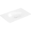 Image de V&B Meuble-lavabo Antao 80x50 cm, angle, sans trop-plein, blanc pierre C-plus