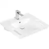 Image de V&B Lavabo Vicare 60x55 cm, avec trou robinet, trop-plein, blanc