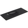 Image de V&B Meuble-lavabo Antao 120x50 cm, angle, sans trop-plein, noir pur C-plus