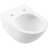 Image de V&B TwistFlush Antao WC suspendu 37,5x56 cm, sans rebord, blanc pierre C-plus