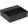 Image de V&B Memento 2.0 lavabo à poser avec trop-plein, noir pur C-plus, 50x42cm
