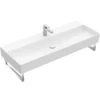 Image de V&B Memento 2.0 Lavabo 120x47 cm, robinet, sans trop-plein, P noir C-plus