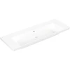Image de V&B Subway 3.0 Meuble-lavabo 130x47 cm, angle, avec trop-plein, blanc pierre C-plus