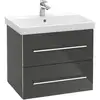 Image de V&B Avento Meuble sous lavabo 63x51,4x48 cm, 2 portes, blanc brillant