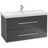 Image de V&B Avento Meuble sous lavabo 98x51,4x48cm, 2 tiroirs, wd, G vc gl., graph.