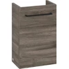Image de V&B Meuble sous-lavabo Avento 34x51,4x23,4cm, 1 porte, gauche, gris voilé, mat
