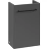Image de V&B Avento Meuble sous lavabo 34x51,4x23,4cm, 1 tiroir, gauche, verre bleu, graphite