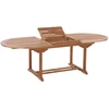 Image de Sit Garden - Table de jardin ovale extensible avec coulissant papillon extensible jusqu'à 240 cm naturel - 180x100x75 cm OS