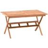 Image de Sit Garden - Table de jardin en Teck avec porte-parapluie pliable naturel - 135x85x75 cm OS