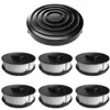 Image de Bobines de fil de rechange avec couvercle de bobine - Compatible avec les coupe-bordures ALDI Gardenline GLR GLT et les modèles Einhell Top Craft King Craft