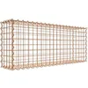 Image de Gabion rouillé 100 cm x 40 cm x 20 cm (L x H x P), maille 5 cm x 5 cm, spirale