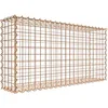Image de Gabion rouillé 100 cm x 50 cm x 20 cm (L x H x P), maille 5 cm x 5 cm, spirale