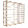 Image de Gabion rouillé 100 cm x 90 cm x 20 cm (L x H x P), maille 5 cm x 10 cm, spirale