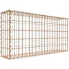 Image de Gabion rouillé 100 cm x 50 cm x 20 cm (L x H x P), maille 5 cm x 10 cm, spirale