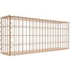 Image de Gabion rouillé 100 cm x 40 cm x 20 cm (L x H x P), maille 5 cm x 10 cm, spirale