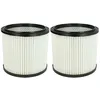 Image de vhbw 2x filtre plissé compatible avec Lavor/Lavorwash GBX 22, GBX 32, GN 22, GN 32, GNX 22, GNX 32 aspirateur - blanc