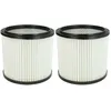 Image de vhbw 2x filtre plissé compatible avec Einhell AS 1100, B-NT 1250, Duo 1100, Duo 1300 A, Inox 1100, EMK 1000 aspirateur - blanc