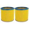 Image de vhbw 2x filtre plissé compatible avec Matrix WDCNE 1400-20, WDCNE 1400-25 /.. aspirateur - bleu/jaune