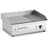 Image de Royal Catering RCPG42-M Plancha Électrique Professionnelle Plaque De Cuisson 3 000 Watts Grill (3 000 W, 548 x 350 mm, Plaque Lisse Et Rainurée En Fer)