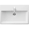 Image de Duravit Meuble lavabo Compact Vero Air 60x40 cm, avec robinetterie, trou robinet, sans trop-plein, blanc
