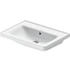 Image de Duravit Meuble vasque D-Neo 65x48 cm, sans robinet, blanc, avec trop-plein, trou robinet