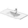 Image de Duravit Meuble vasque D-Neo 100,5x48 cm, avec trop-plein, blanc, avec trou robinet
