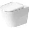 Image de Duravit D-Neo WC au sol, chasse deau basse, sans rebord, sortie horizontale, back to wall, 370x580x400mm, 2003090000, Couleur: blanc