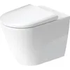 Image de Duravit D-Neo WC au sol, chasse deau basse, sans rebord, sortie horizontale, back to wall, 370x580x400mm, 2003092000, Couleur: blanc