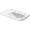 Image de Duravit D-Neo lavabo pour Meuble, Bassin à Droite, 800x480mm, sans Trou pour robinetterie, avec trop-Plein, Blanc Brillant, 2370800060