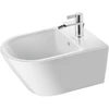 Image de Duravit Bidet mural D-Neo 37x54 cm, avec robinetterie, trop-plein, trou robinet, blanc