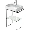 Image de Duravit Console métallique DuraSquare 56,5x38 cm, sur pied, noir mat
