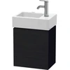 Image de Duravit L-Cube Meuble sous lavabo 36,4x24,1x40 cm, suspendu, T droite, noir oeuf