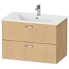 Image de Duravit XBase Meuble sous-lavabo Mural L:80 cm avec 2 tiroirs, XB612103030, Couleur: Nature