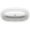 Image de Duravit Baignoire ovale White Tulip 160x80x48 cm, îlot, 2 trop-pleins, blanc