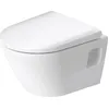 Image de Duravit D-Neo WC suspendu Compact, chasse deau basse, sortie horizontale, sans rebord, 370x480x400mm, 2587092000, Couleur: blanc