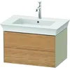 Image de Duravit White Tulip, Meuble sous-lavabo Suspendu, Largeur 684 x Profondeur 458mm, avec 2 tiroirs, avec Technologie Tip-on, WT43410H5H3, Couleur: Nature