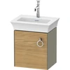 Image de Duravit Meuble sous lavabo White Tulip 38,4x29,8 cm, 1 tiroir, blanc, naturel satiné