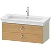 Image de Duravit White Tulip, Meuble sous-lavabo Suspendu, Largeur 984 x Profondeur 458mm, avec 2 tiroirs, avec poignée, WT43520H5H3, Couleur: Nature