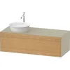 Image de Duravit White Tulip, Meuble sous-lavabo Mural, Largeur 1300 x Profondeur 550mm, avec 1x tiroir, avec Technologie Tip-on, WT4977LH5H3, Couleur: Nature